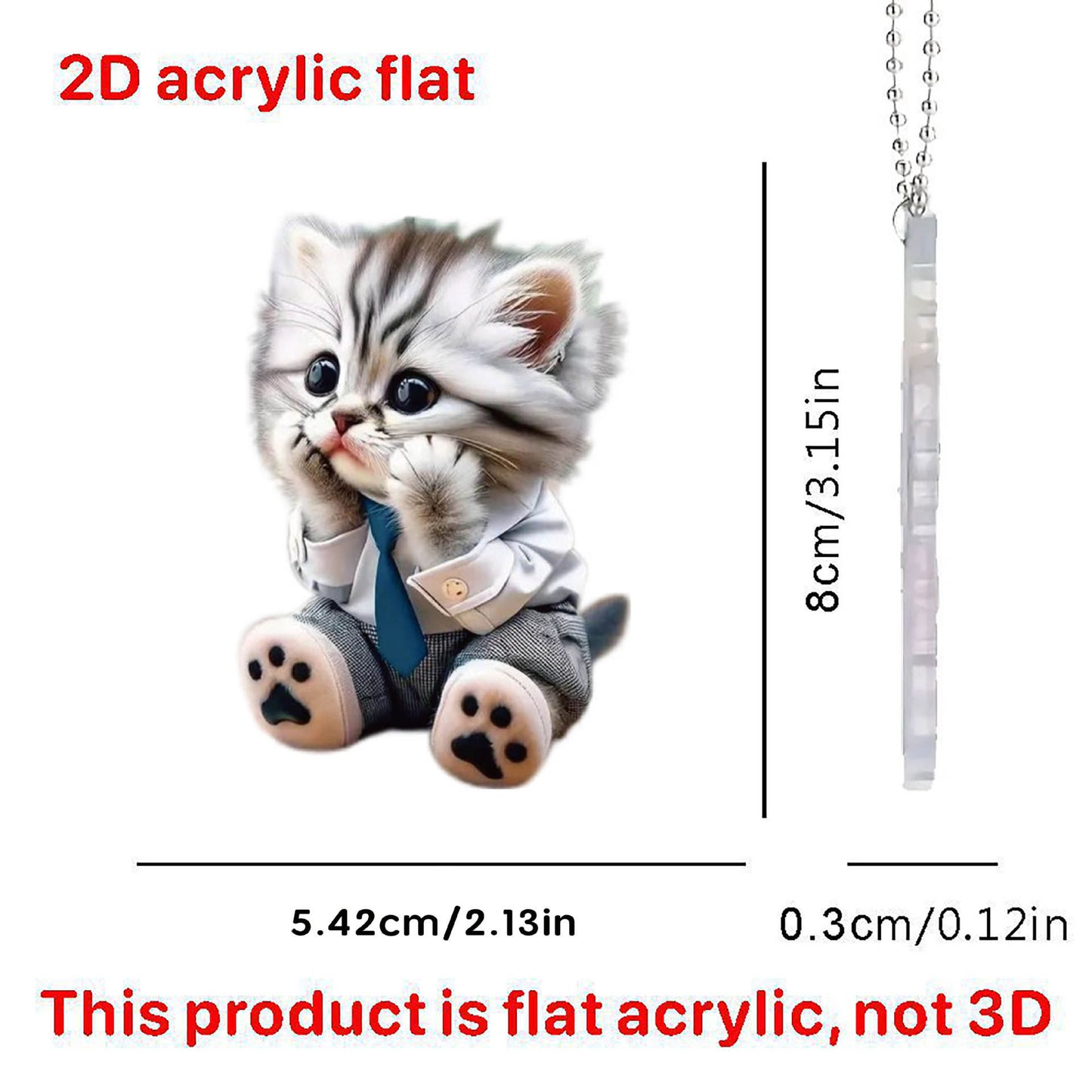 Cute cat Shaped Pendant for Car Interior Accessories Acrylic Material Kitty Shapes Car Hanging Decoration