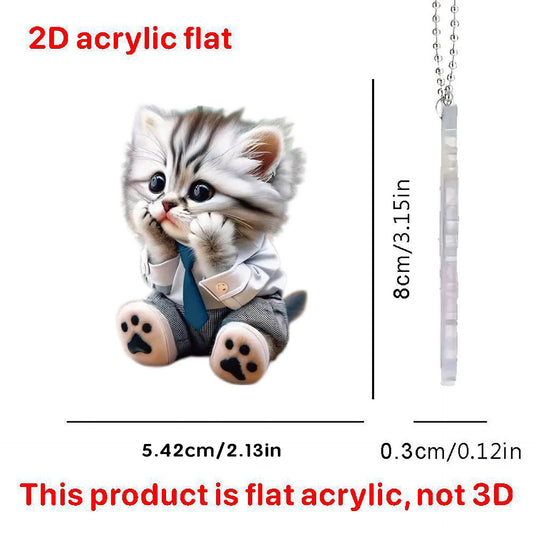 Cute cat Shaped Pendant for Car Interior Accessories Acrylic Material Kitty Shapes Car Hanging Decoration