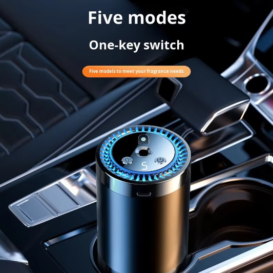 Luxury Smart Atomizing Car Fragrance Diffuser Colorful Light Starry Top 5 Gear Adjust Auto Spray USB Powered Vibration Sensor