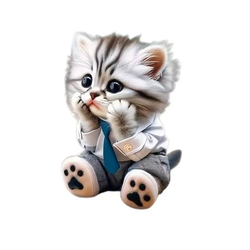 Cute cat Shaped Pendant for Car Interior Accessories Acrylic Material Kitty Shapes Car Hanging Decoration