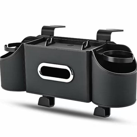 Wholesale Car Rear Seat Storage Organizer Box Multifunctional Tissue Box Water Cup Holder Car Seat Back Storage Box