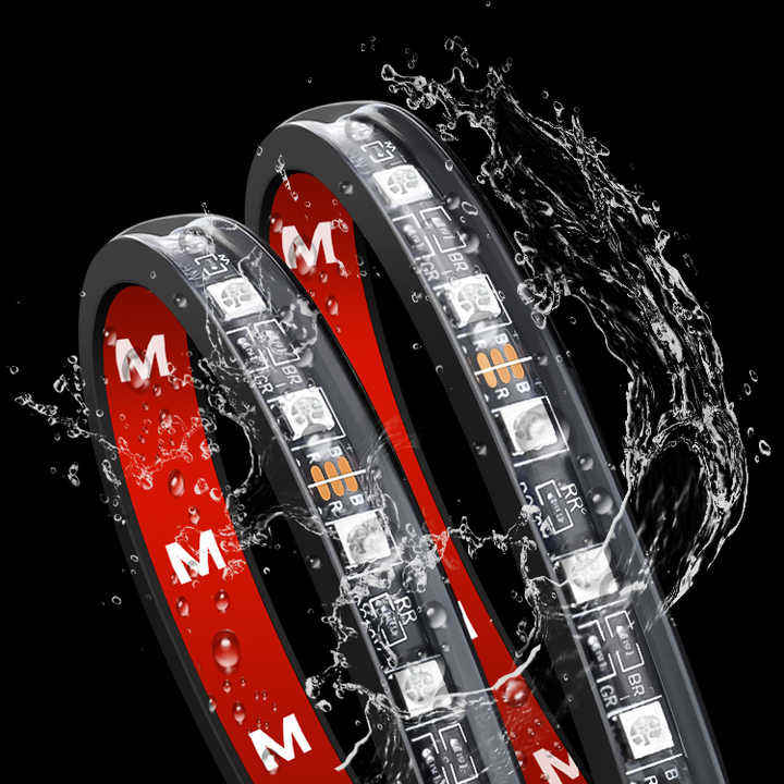 High Quality Universal Fitment Car Ambient Lighting Strip 5050 RGB LED App Remote Control Wireless Music USB 12V Interior Light