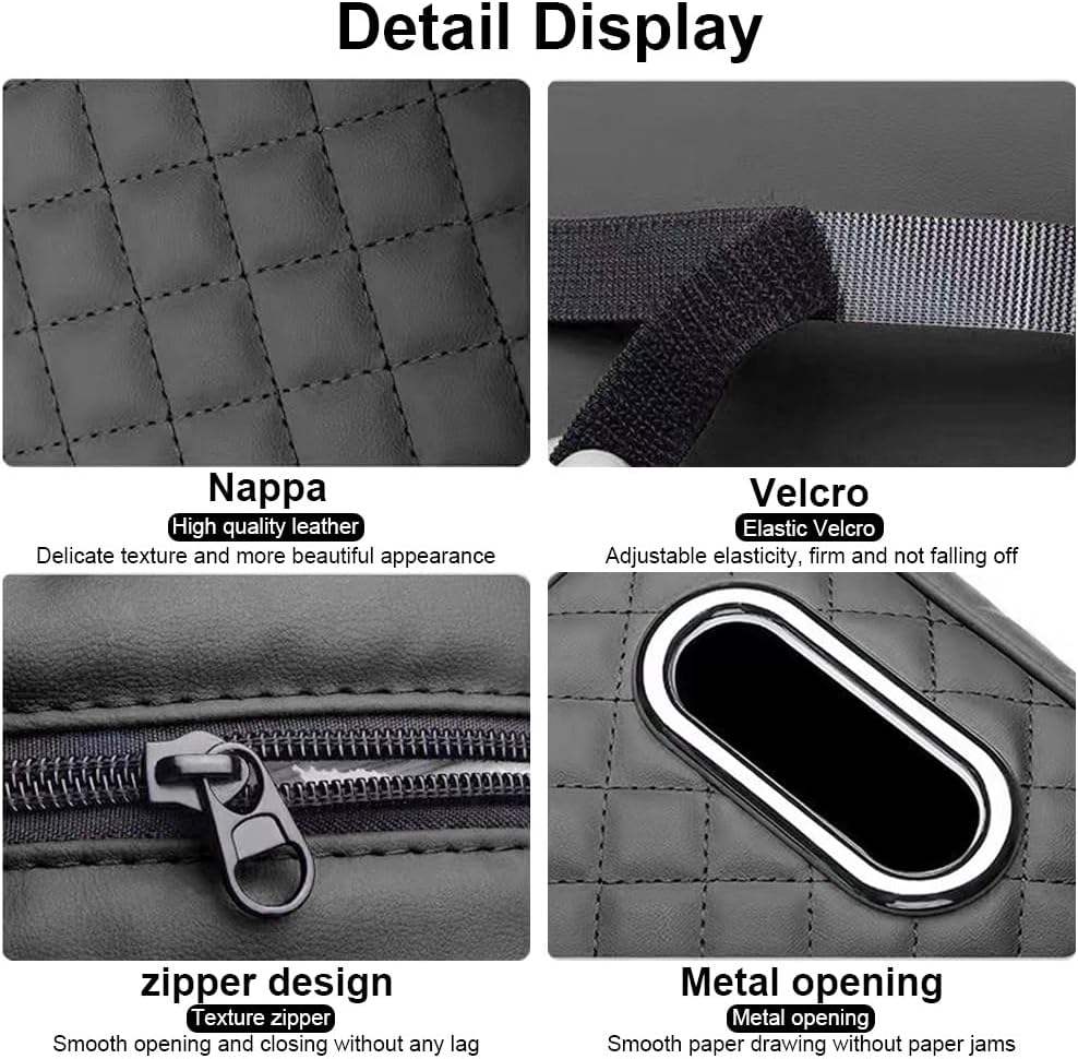 Customized Logo Fancy Leather Portable Tissue Box Car Napkin Holder Cover Paper Box Tissue Box for Car