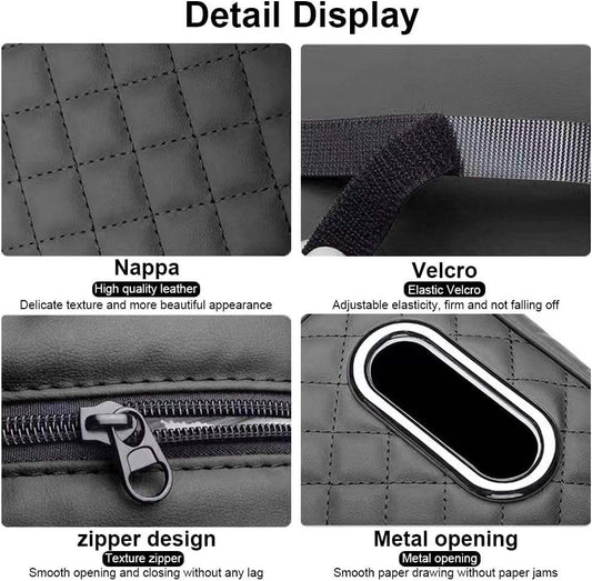 Customized Logo Fancy Leather Portable Tissue Box Car Napkin Holder Cover Paper Box Tissue Box for Car