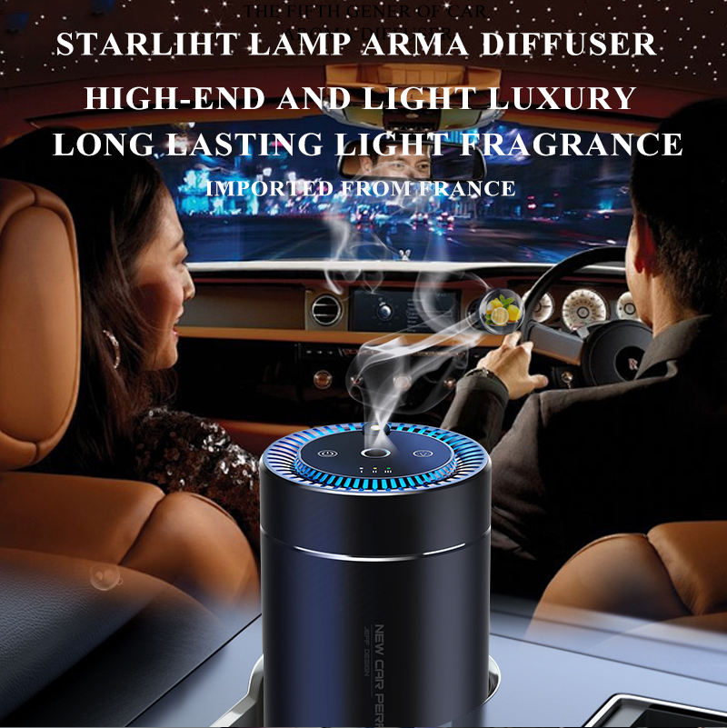 Saintdeland New 80ml Electric Vehicle Perfume Oil Diffuser Portable Charging Starry Sky Top Automatic Car Aroma Diffuser