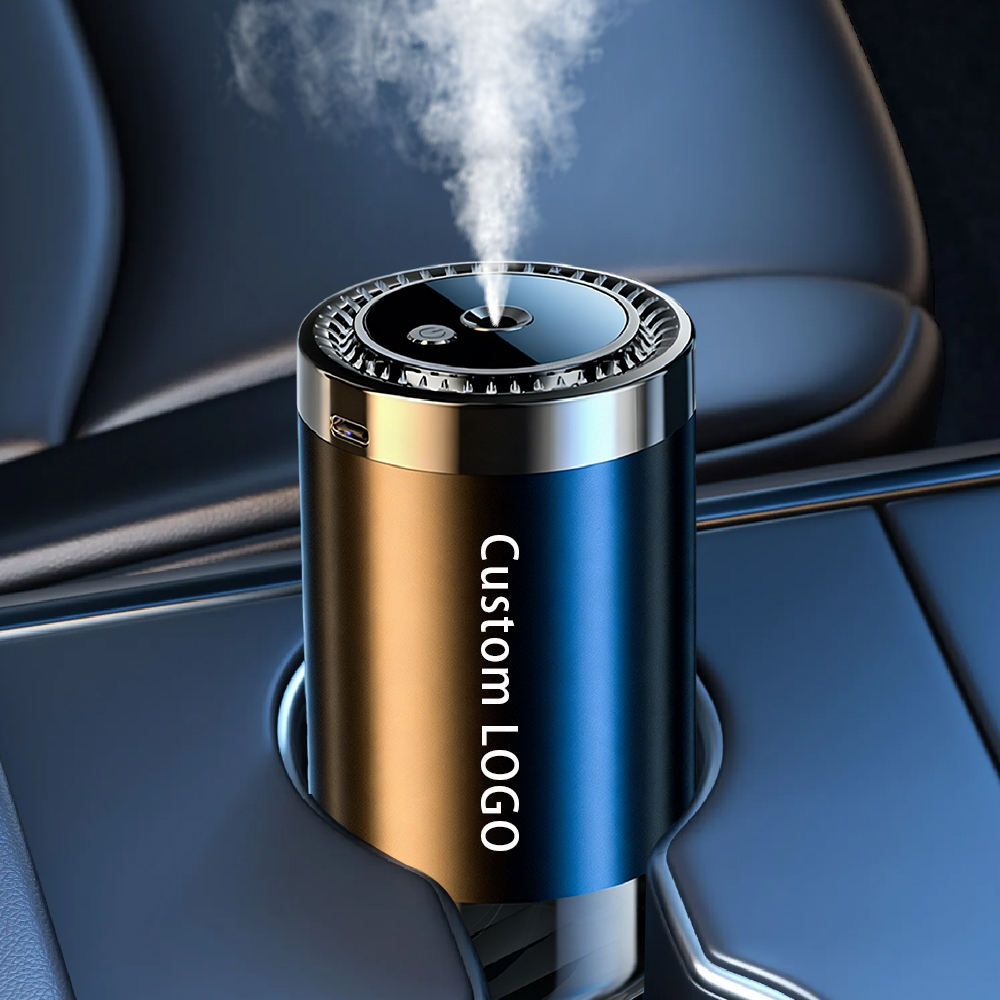Luxury Smart Atomizing Car Fragrance Diffuser Colorful Light Starry Top 5 Gear Adjust Auto Spray USB Powered Vibration Sensor