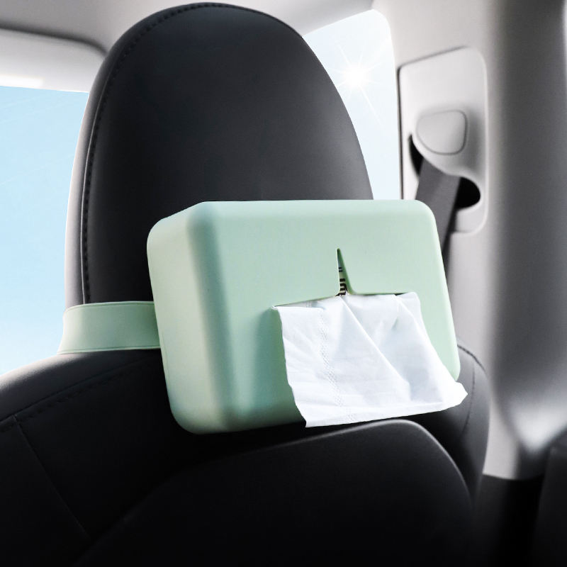 New Arrivals Custom Creative Multi-Functional Silicone Car Tissue Holder Paper Box Tissue Box for Most Car