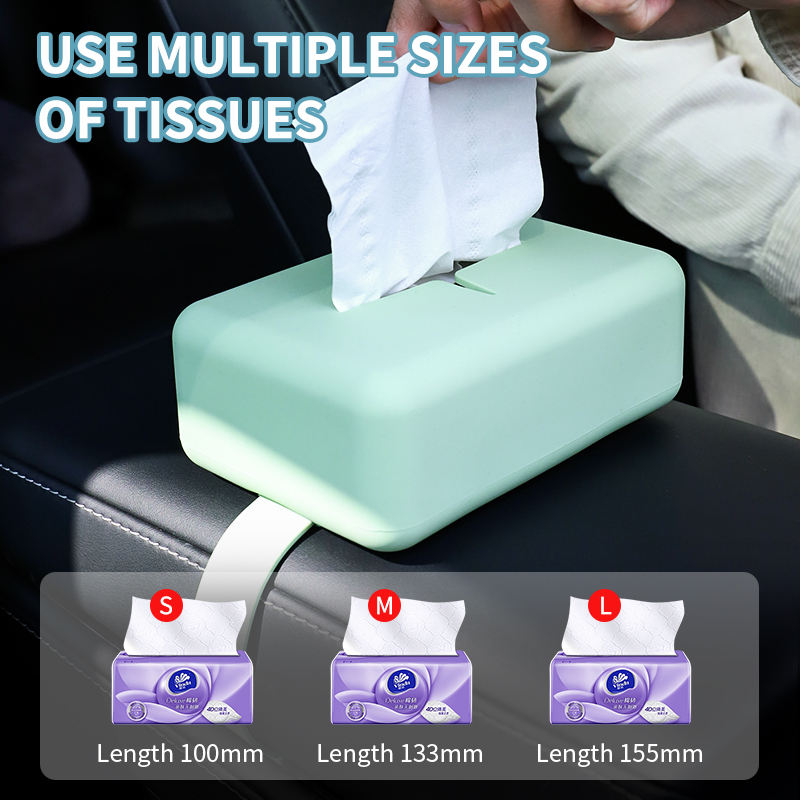 New Arrivals Custom Creative Multi-Functional Silicone Car Tissue Holder Paper Box Tissue Box for Most Car